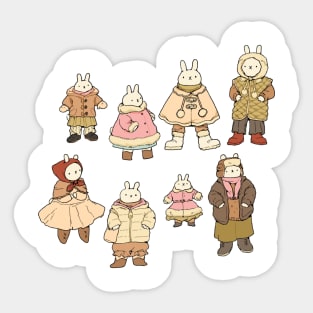 Winter bunnies Sticker